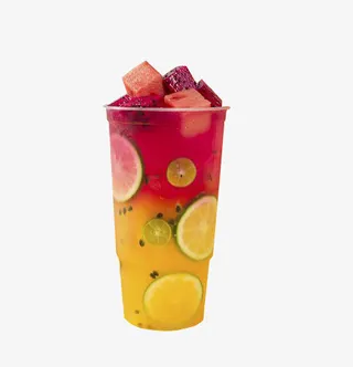 双色水果茶冷饮免抠
