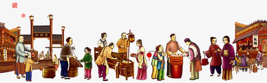 美食街素材免抠