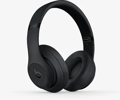 实物纯黑色魔声头戴式耳机免抠免抠