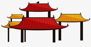 中国风建筑村庄牌楼免抠