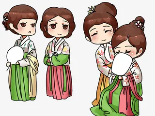 卡通汉服动漫人物免抠