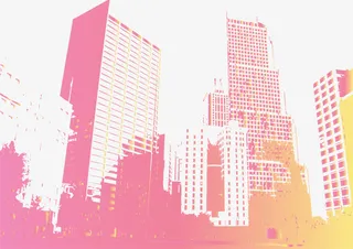 紫色斑斓大厦免抠