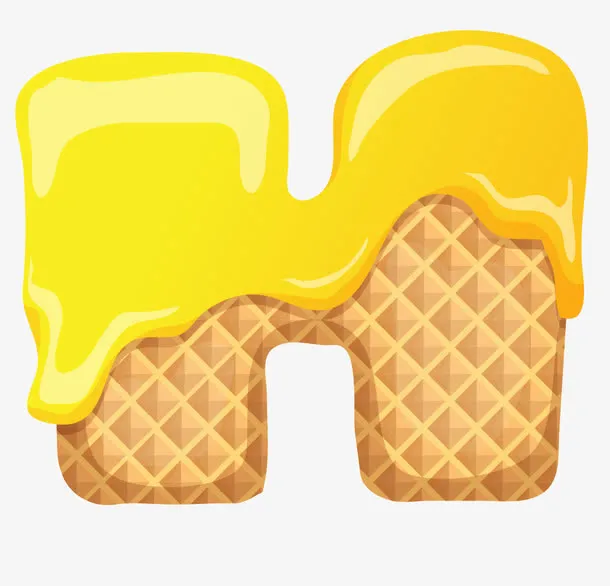 饼干字母H免抠