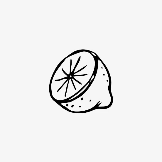 手绘的柠檬免抠