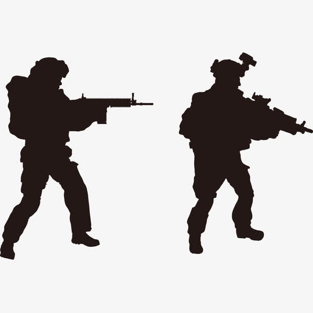刑警剪影素材免抠
