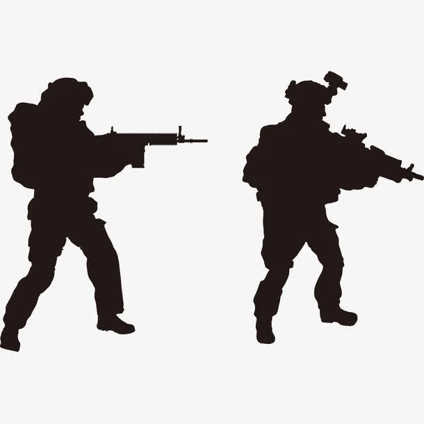 刑警剪影素材免抠