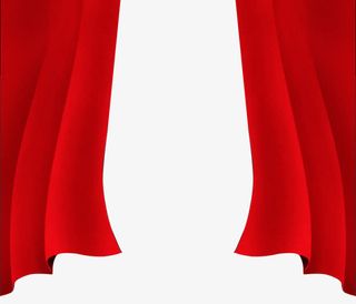 舞台幕布 窗帘 红色png免抠