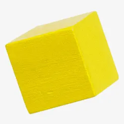 黄色立方体素材免抠