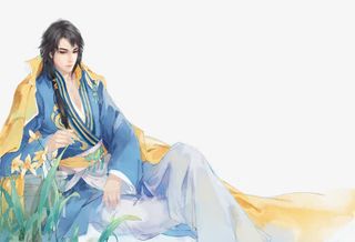 古装出水芙蓉美男游戏立绘免抠