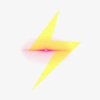 手绘卡通雷电免抠