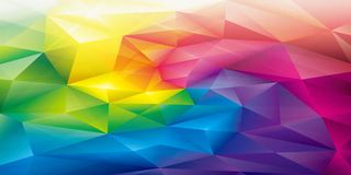 五颜六色三角形结合立体图形免抠