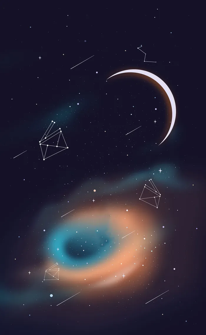 彩色星空H5背景高清