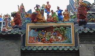 陈家祠古建筑雕刻艺术岭南文化免抠