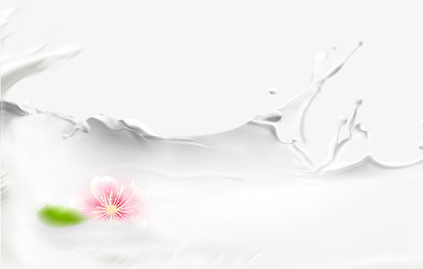 牛奶鲜花免抠