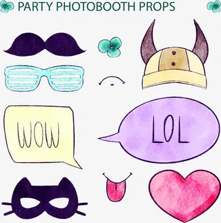 派对美图贴纸免抠