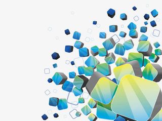 矢量精美时尚立体方块组合素材免抠