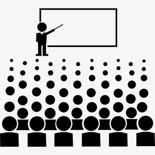 人讲课大听觉图标免抠