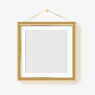 金色质感艺术画框相框免抠