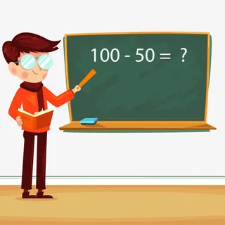 卡通课堂上的老师免抠