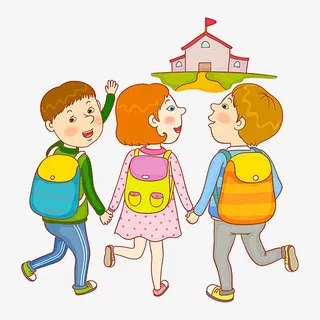 上学的小朋友免抠