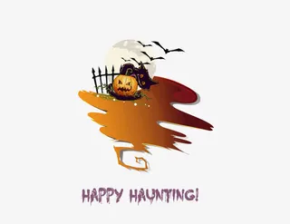 万圣节节日装饰矢量图免抠