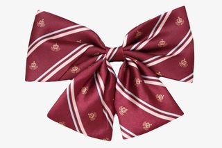 酒红色高贵双环节西装领结实物免抠