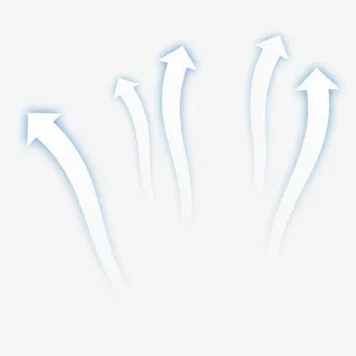 蓝色不规则箭头免抠漂浮其他元素