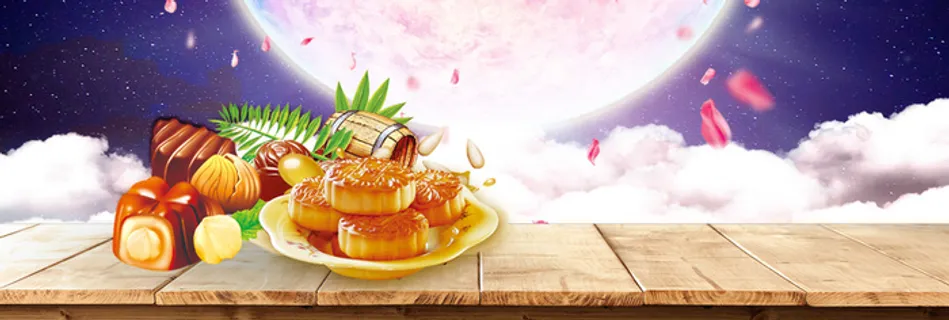 淘宝天猫电商中秋月饼海报banner高清