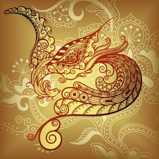 中国风凤凰花纹底纹背景模板高清