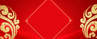 新春喜庆红色电商海报背景高清