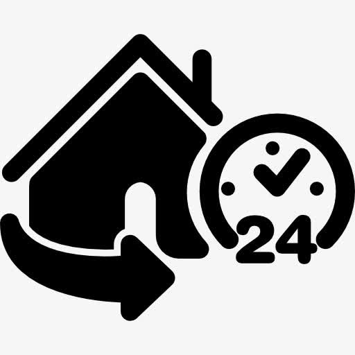 24小时上门服务图标免抠图标元素