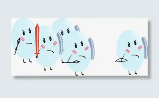 益生菌手持武器元素免抠