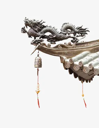 中国风亭子一角免抠