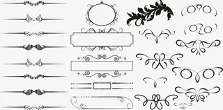 各种形状的边框免抠