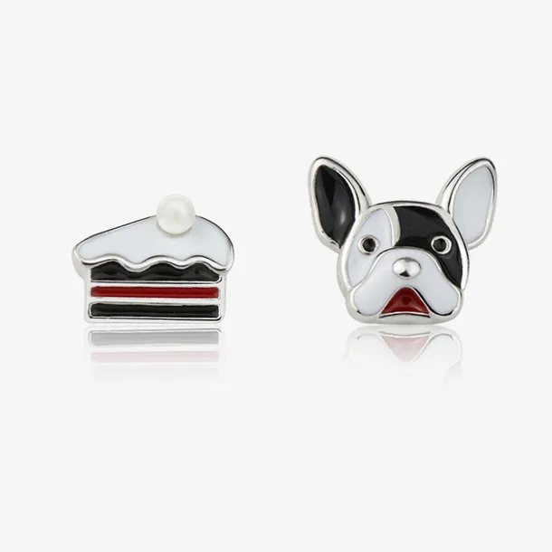 蛋糕狗狗耳钉免抠