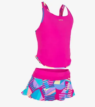 迪卡侬儿童分体泳衣免抠