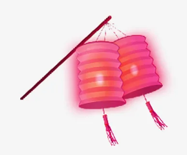 两个纸灯笼免抠