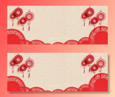 元宵节大牌大促简约中国风红色服装海报背景高清