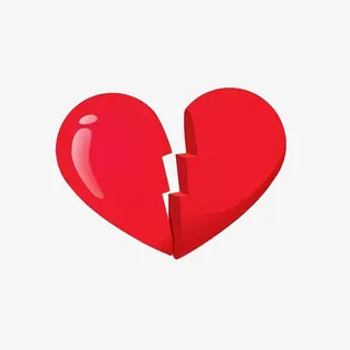 卡通红色心碎的图片免抠