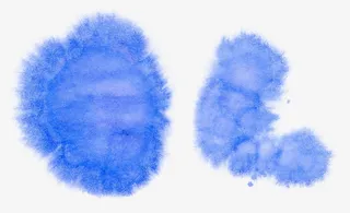 蓝色泼墨免抠