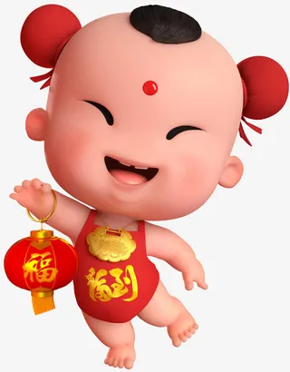 招财童子最新三维高清大图免抠