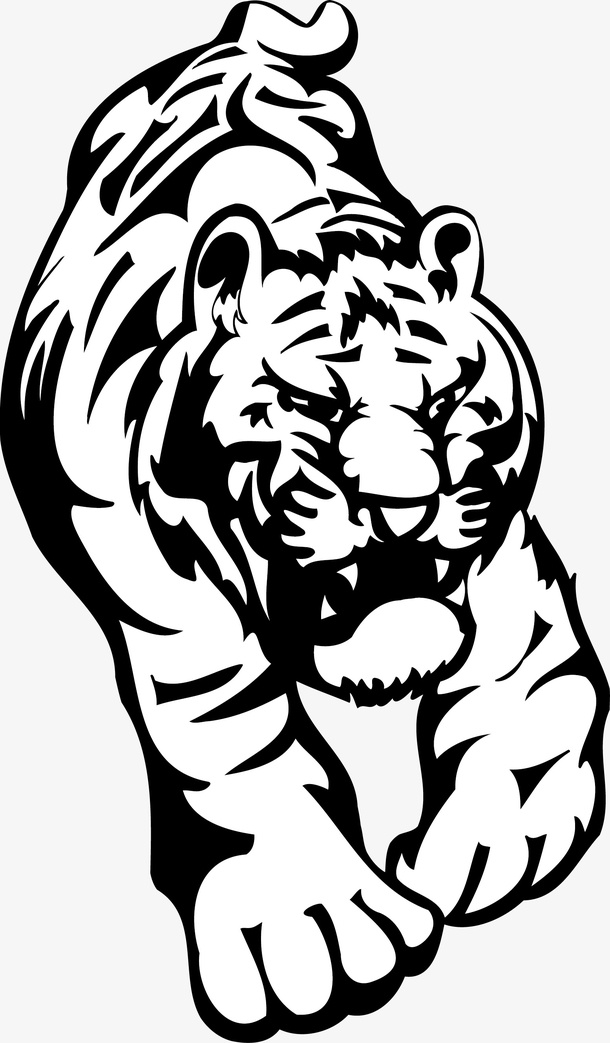 矢量卡通老虎素材图免抠