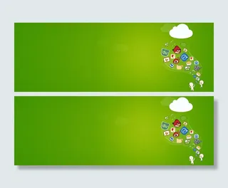 移动互联网电商清爽banner背景高清