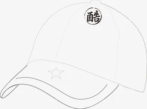 简笔帅气酷帽子免抠