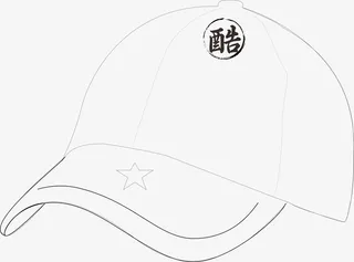 简笔帅气酷帽子免抠