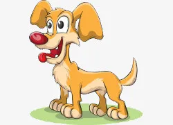 卡通手绘 卡通小狗漫画免抠