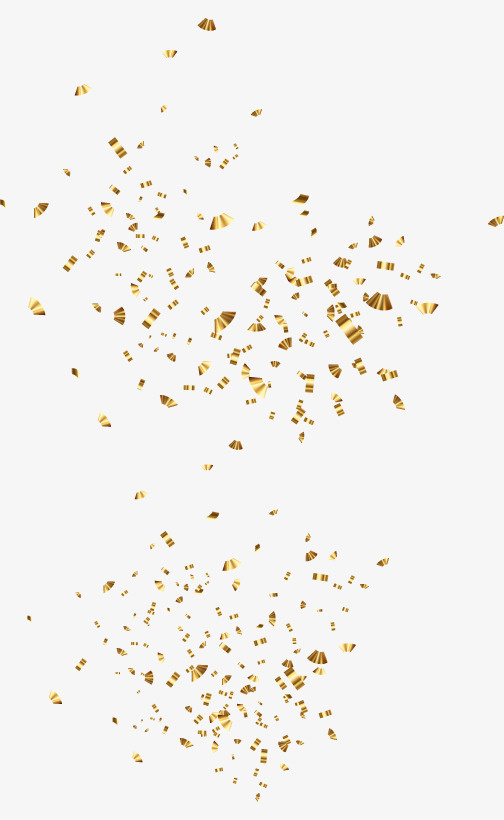 金粉金色氛围金洒免抠