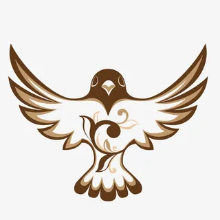 矢量棕色卡通小鸟插画免抠