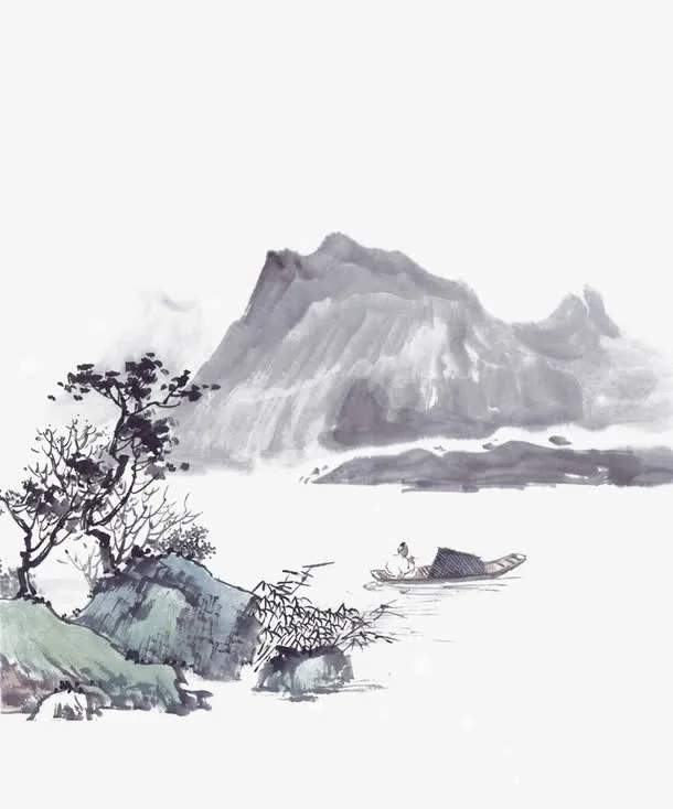 山水游玩免抠