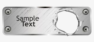 破洞金属标签矢量免抠